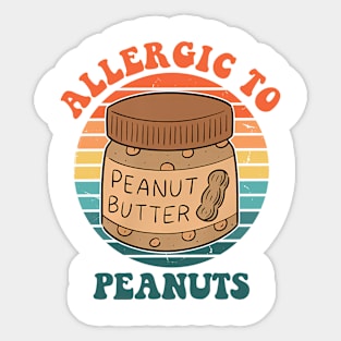 Allergic To Peanuts Sticker